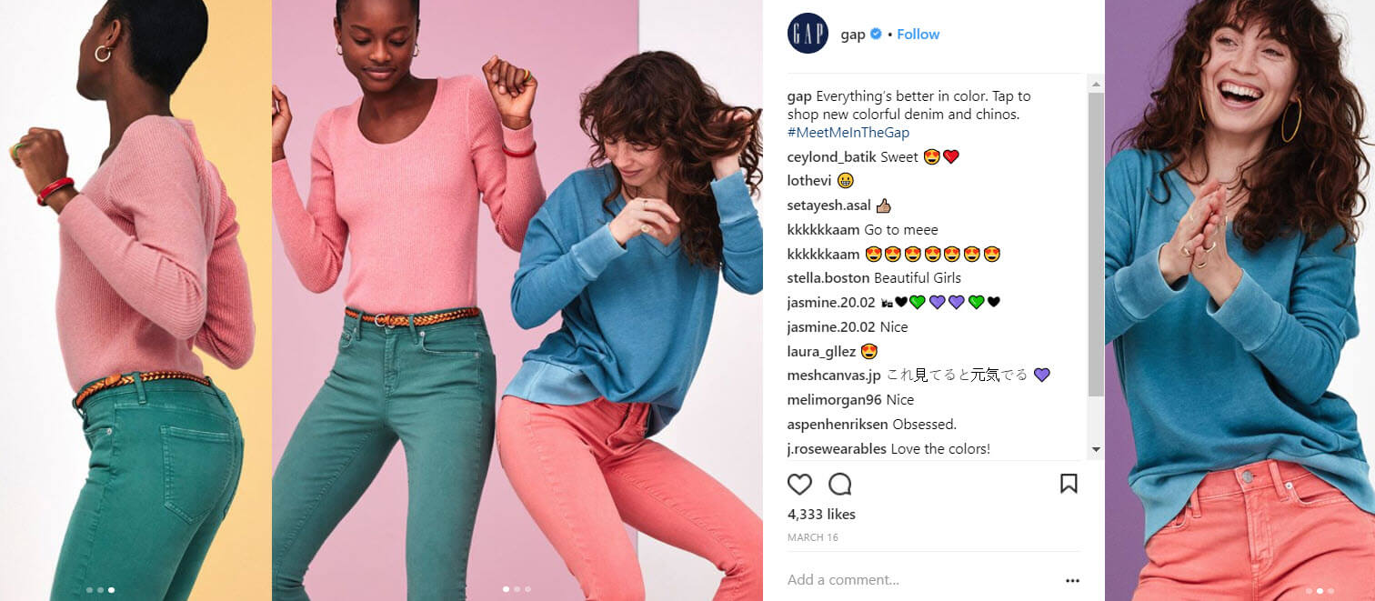 Legacy Denim Brands Like GAP Stay Relevant on Instagram